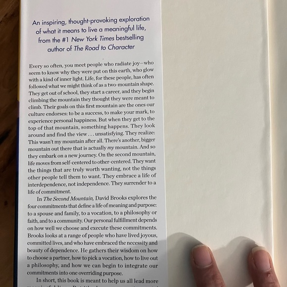 The Second Mountain the quest for a moral life by David Brooks (hardcover) - Picture 3 of 7